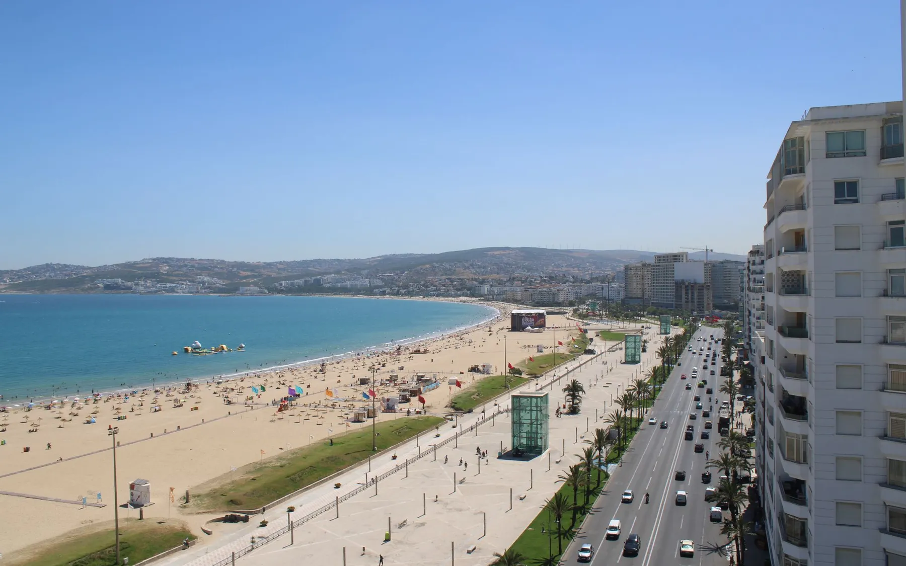 The bay and the new seafront boulevard