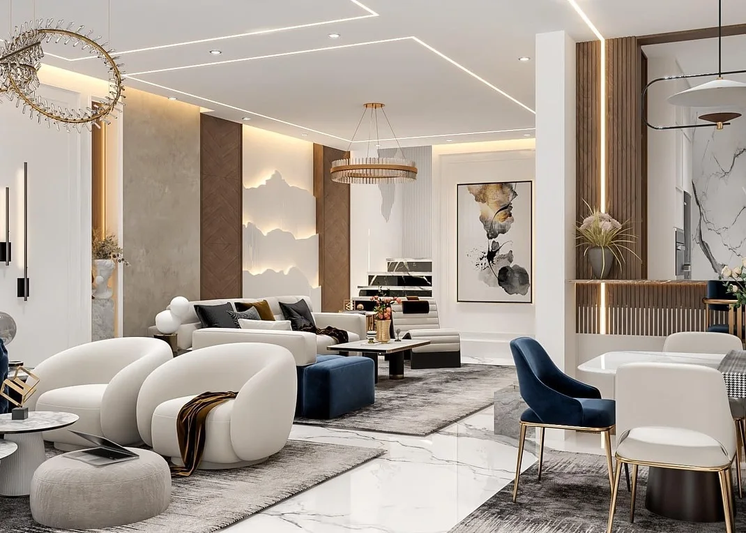 Elammari open-plan living and dining area